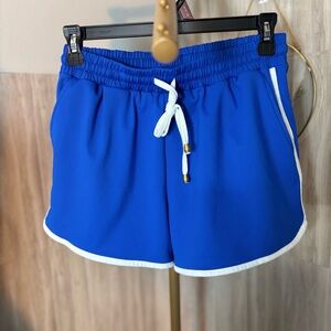 Jess Lea Women's Summertime Sporty Drawstring Shorts Royal Blue with White Trim